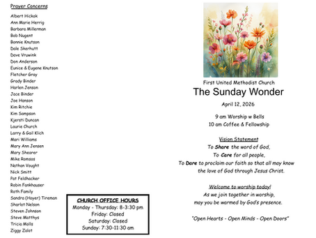 April 12, 2026 Sunday Wonder