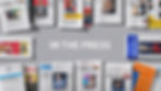 Create an image of newspapers and magazines for an in the press section on a website (1).