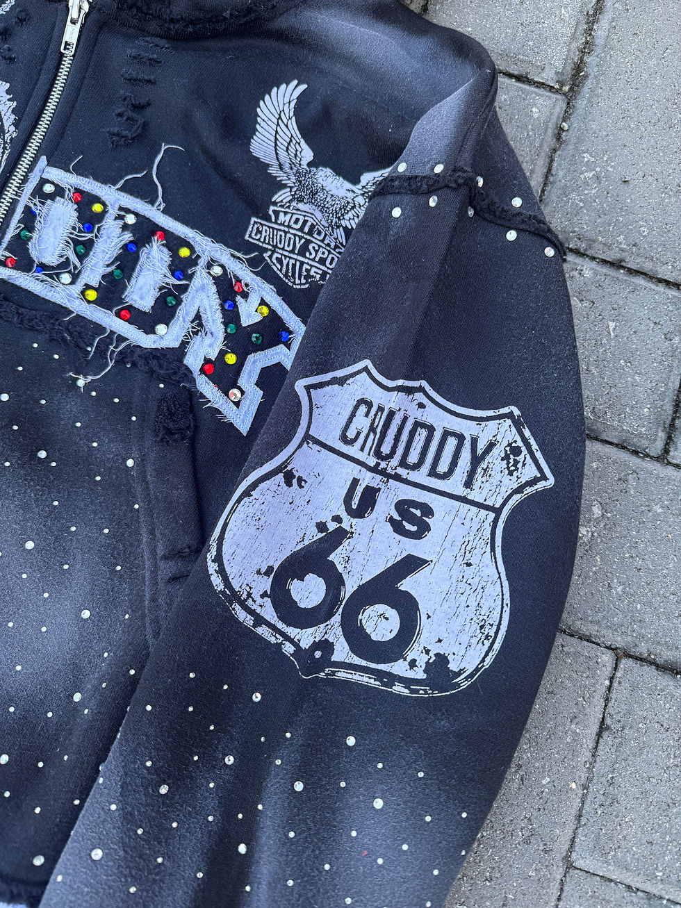 Thumbnail: Cycles Rhinestone Hoodie