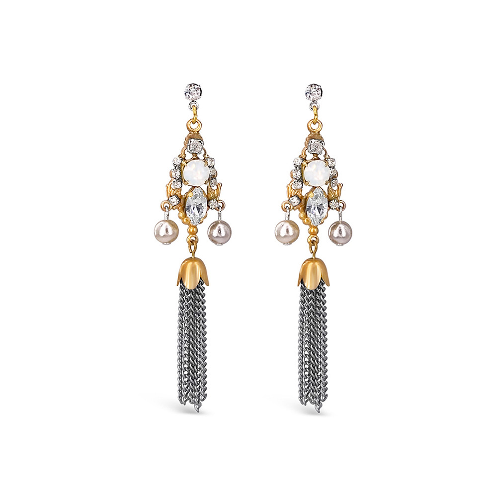 Metal chain earrings