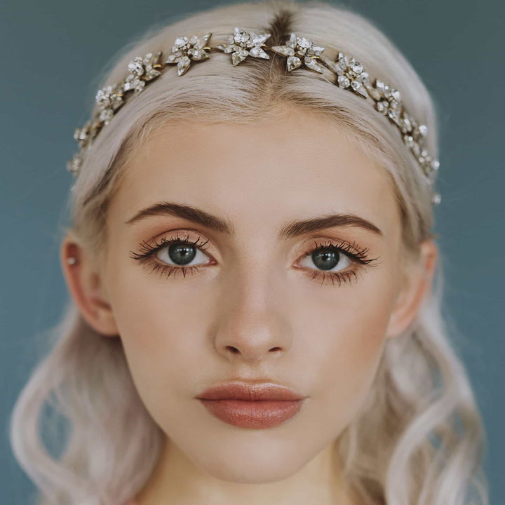 Crystal star bridal headband