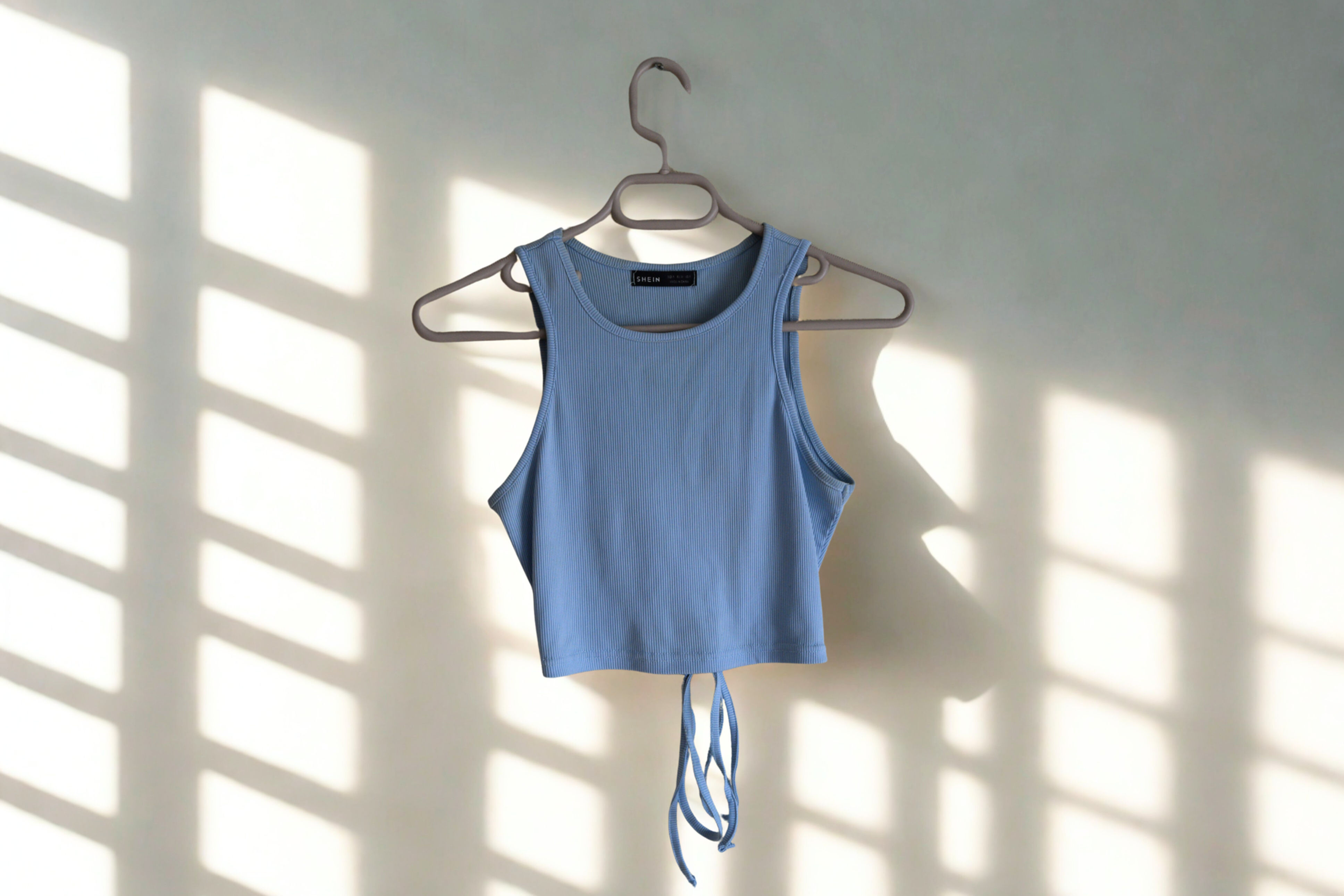 Top azul espalda abierta