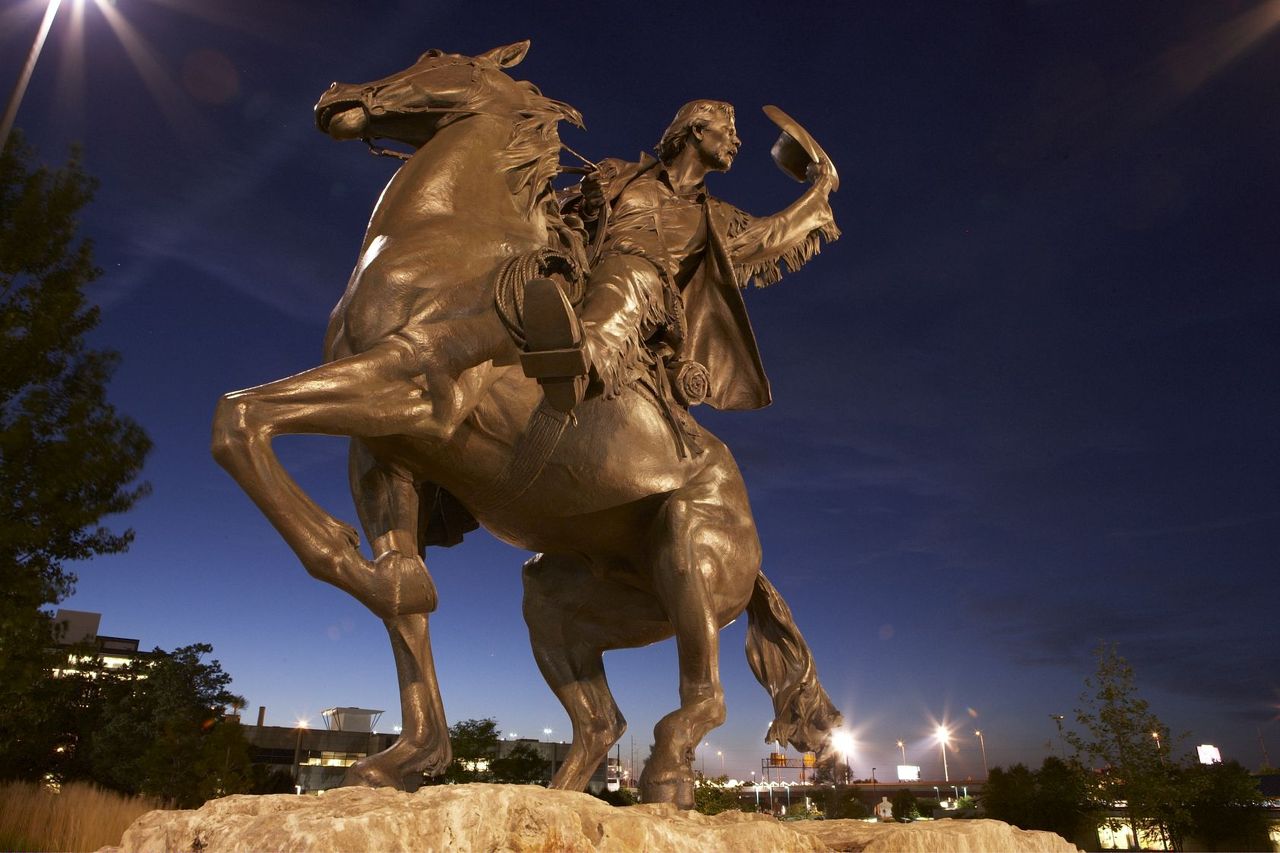 The Wagon Master at night