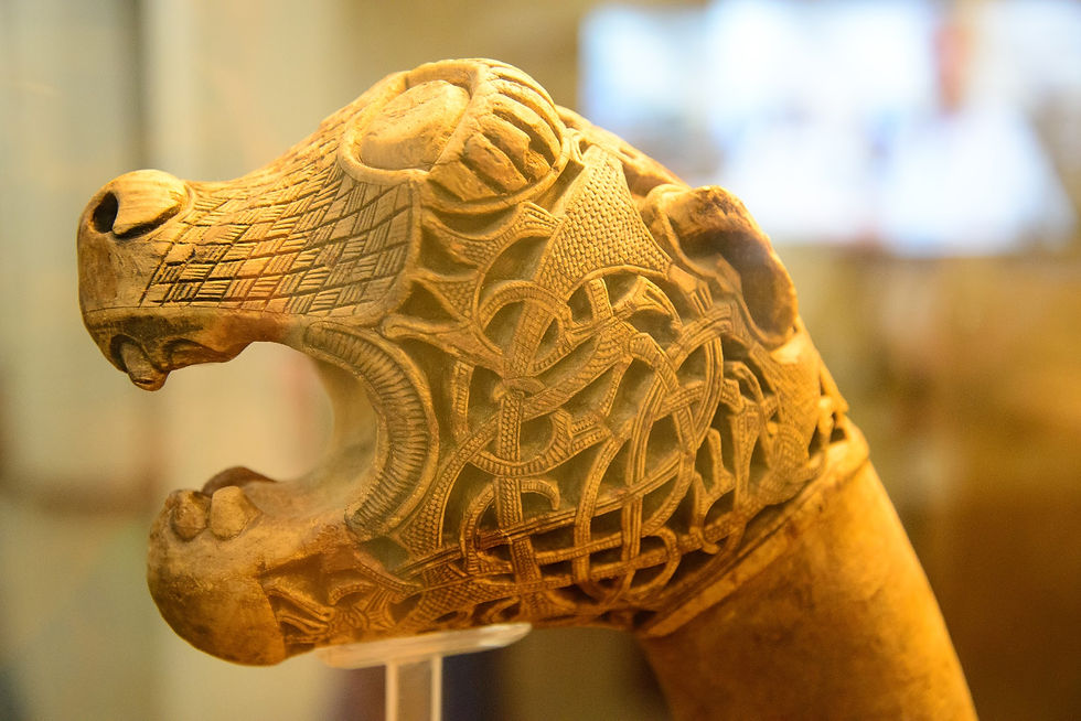 Oseberg animal head