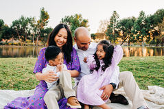 Mother's Day family photos in Orange County with cohesive, personality-driven outfits.