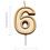 Thumbnail: priabella Metallic Birthday Candle Gold/Black 6