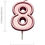 Thumbnail: priabella Metallic Birthday Candle Silver/Rose 8