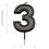 Thumbnail: priabella Metallic Birthday Candle Gold/Black 3