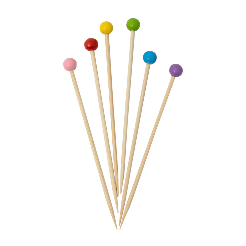 Thumbnail: drYnk Bamboo Ball Picks - 100 Count