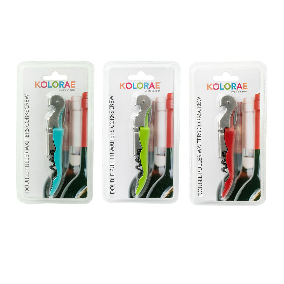 Thumbnail: KOLORAE Double Puller Waiter's Corkscrew - Assorted