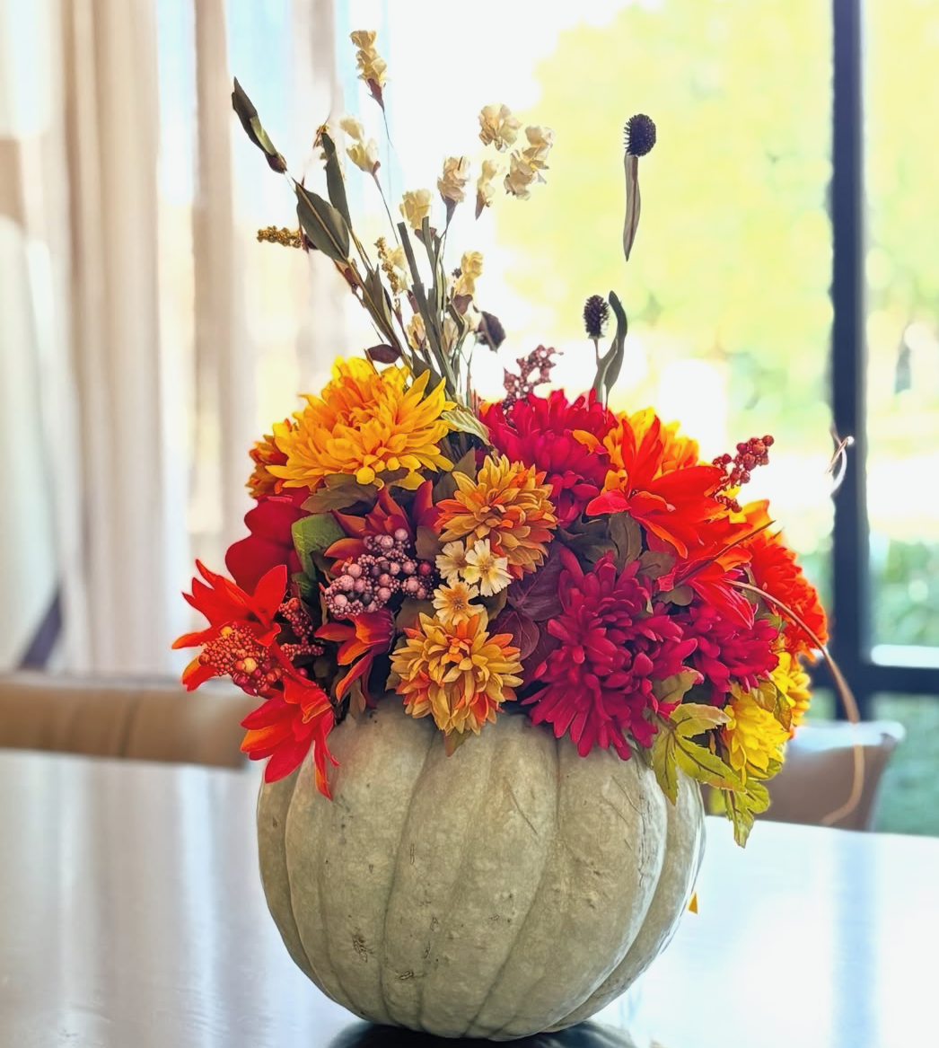 Green Pumpkin Centerpiece 