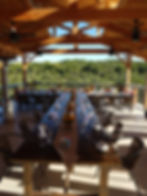 Dinner party set up in the Pavilion