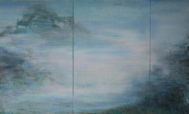 cloudy utopia, 150x250cm, acryl aud Leinwand