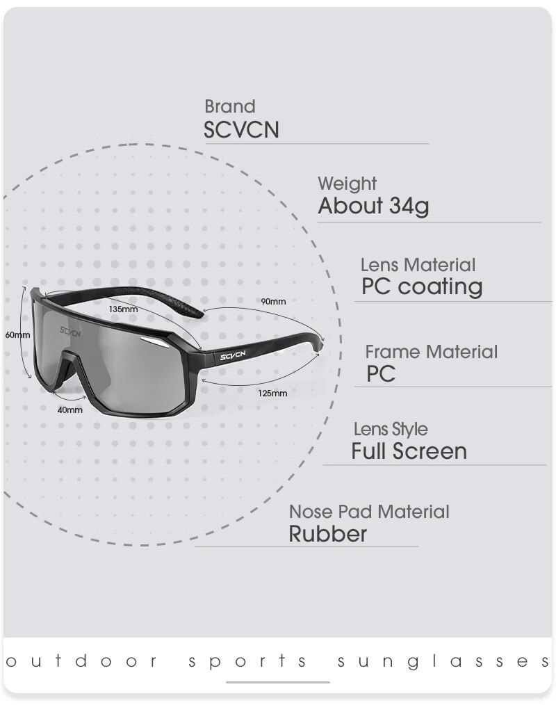 Thumbnail: Cycling Glasses Photochromic Sunglasses Men Women Mountain Bike Road Eyewear New