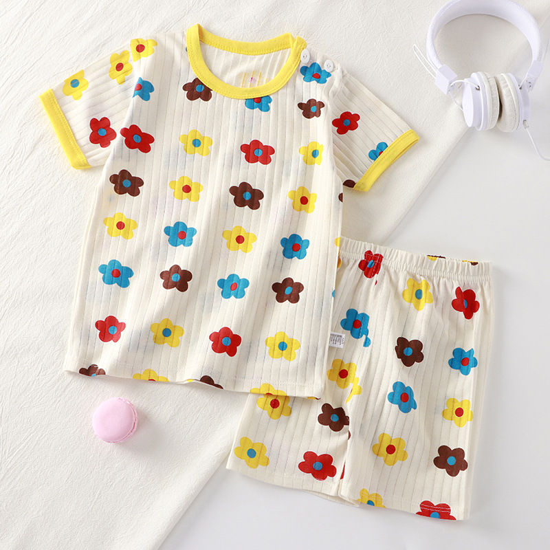 Thumbnail: 2PCS Children Clothing Set Child T-shirt Suit Summer Cotton New Girls Shorts Clo
