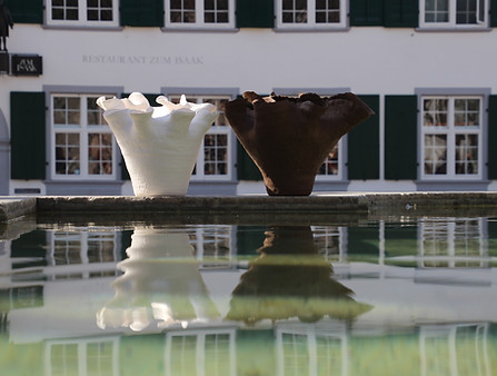 Coral collection beside the fountain