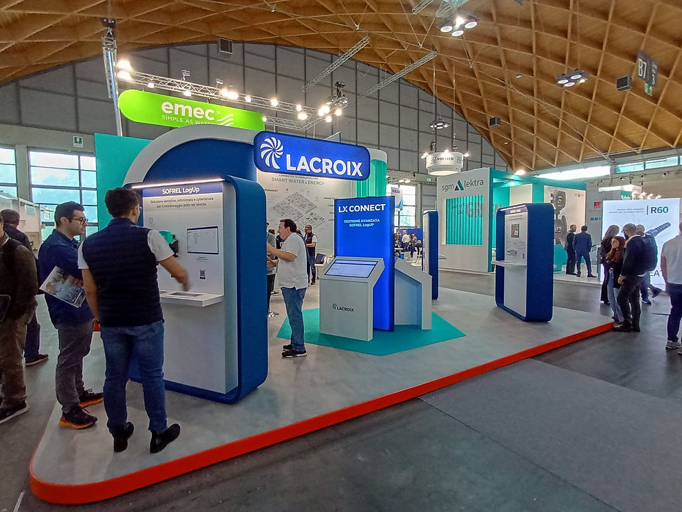 Learning, networking, and discovering cutting-edge tech at the Lacroix booth. @MBA Photography