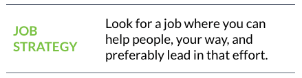 IndigoPathway Survey Results Summary Job Strategy Section