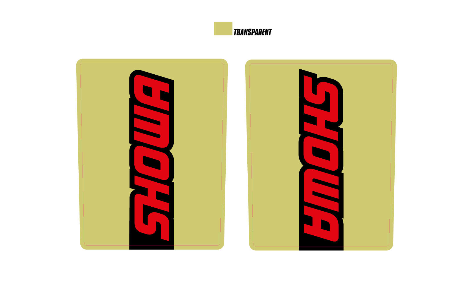 STICKERS FOURCHE SHOWA TRANSPARENT