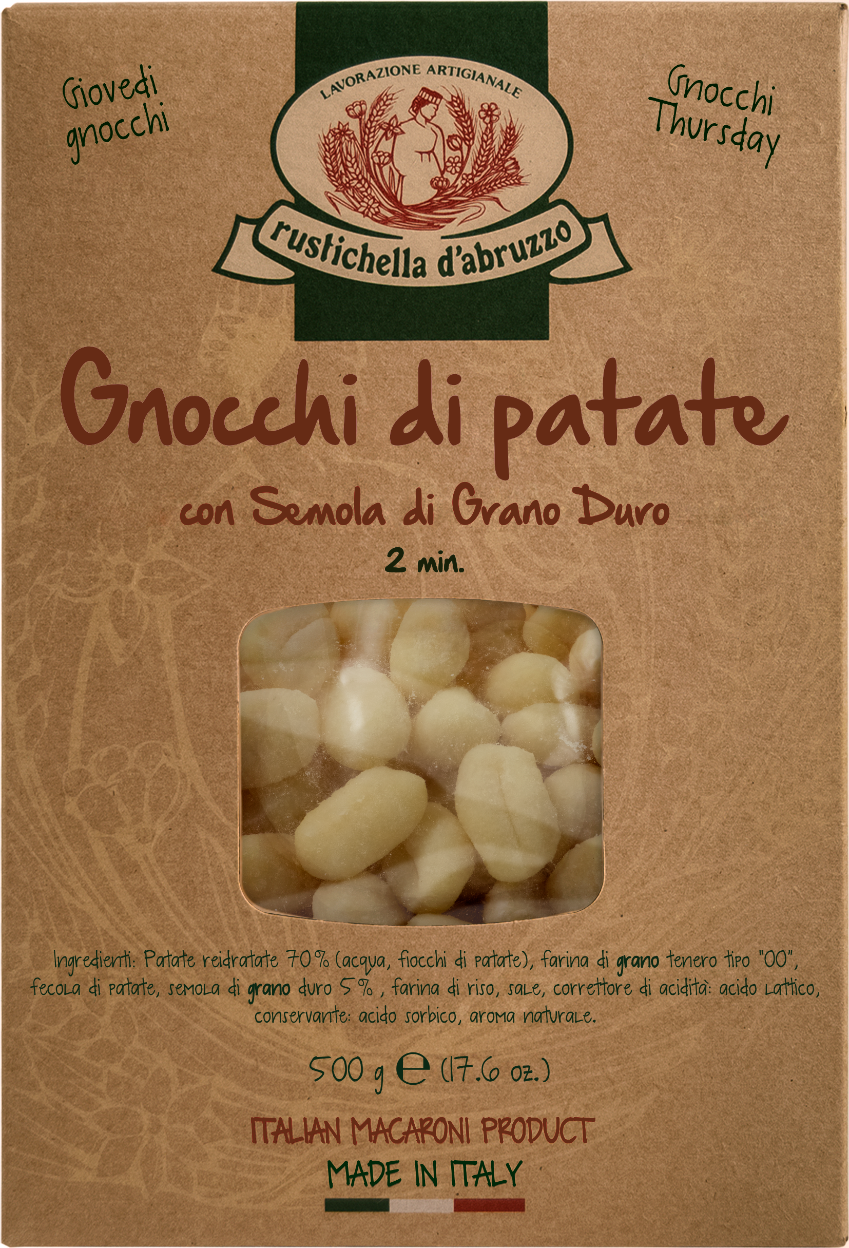 Gnocchi die patate, 500g, Rustichella d'abruzzo