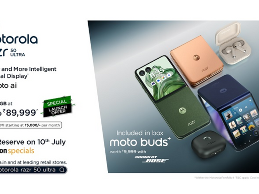 Motorola Launches razr 50 ultra; Disrupts the Foldable Smartphone Market in India with the Largest and Most Intelligent External Display, the Only Flip Phone with Access to Google’s Gemini –