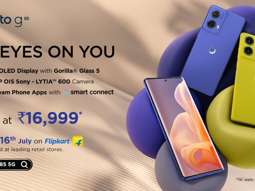 Motorola Launches moto g85 5G - Disrupts the Sub-20k Smartphone Market in India with Its First 3D Curved pOLED 120Hz Display in Segment, Brilliant 50MP OIS Sony LYTIAâ„¢ 600 Camera, Ultra-Premium Design
