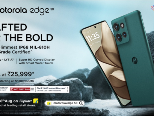 Motorola Launches motorola edge 50 – the World’s Slimmest IP68 MIL-STD-810H Military Grade Certified Durable Smartphone at Just Rs 25,999* Along with Standout Features Such as the Advanced Sony - LYTI