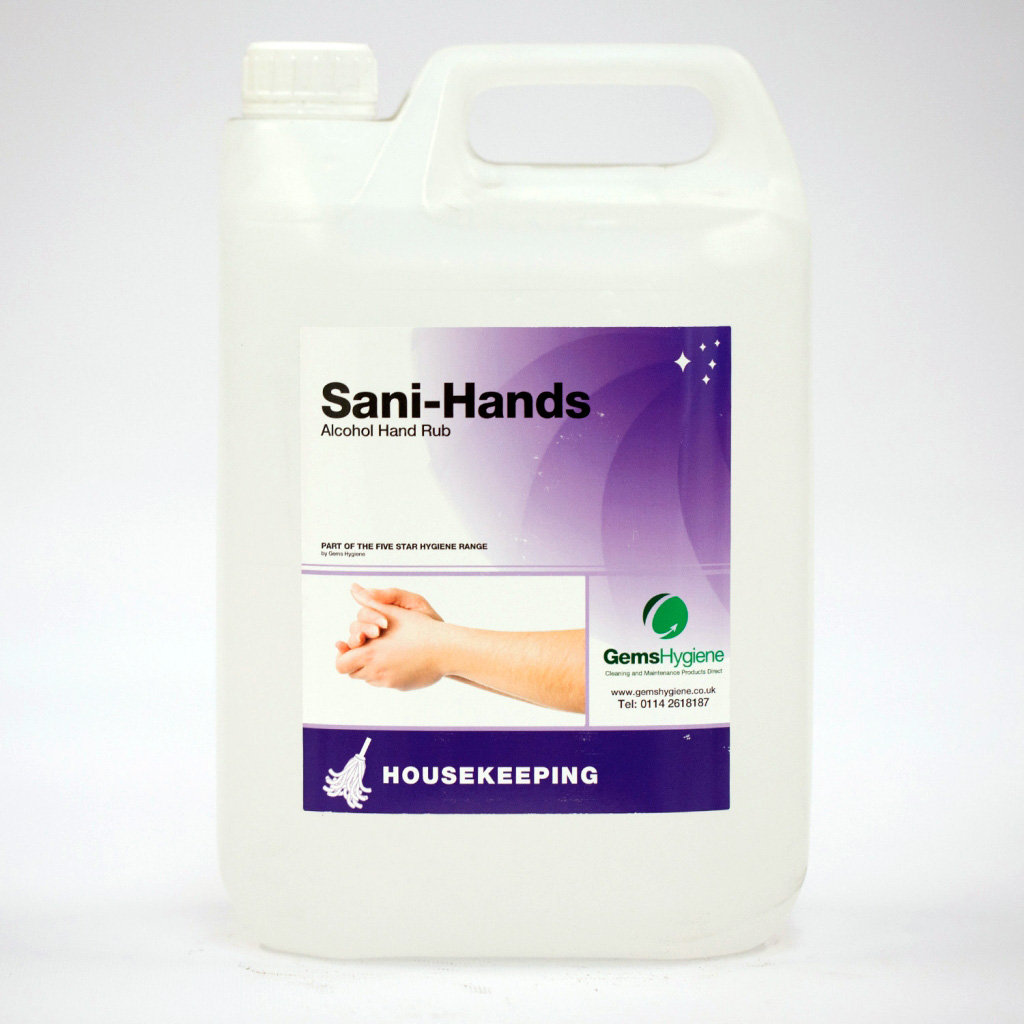 Sani Hands 70 Alcohol Hand Sanitiser 5l Gems Hygiene Sani Hands 70 Alcohol Hand Sanitiser 5l Gems Hygiene