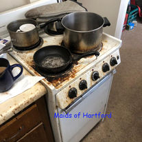 deep clean stove top