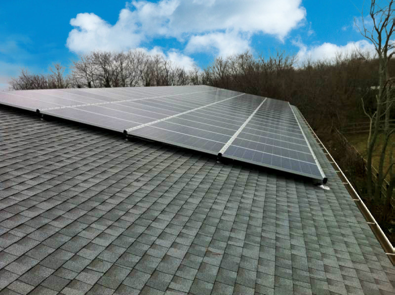 Solar panel system by GreenLogic at Sparkling Pointe on Long Island