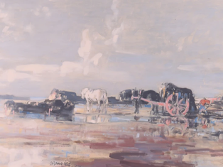 Blampied's paintings fetch over £37,000 at auction.