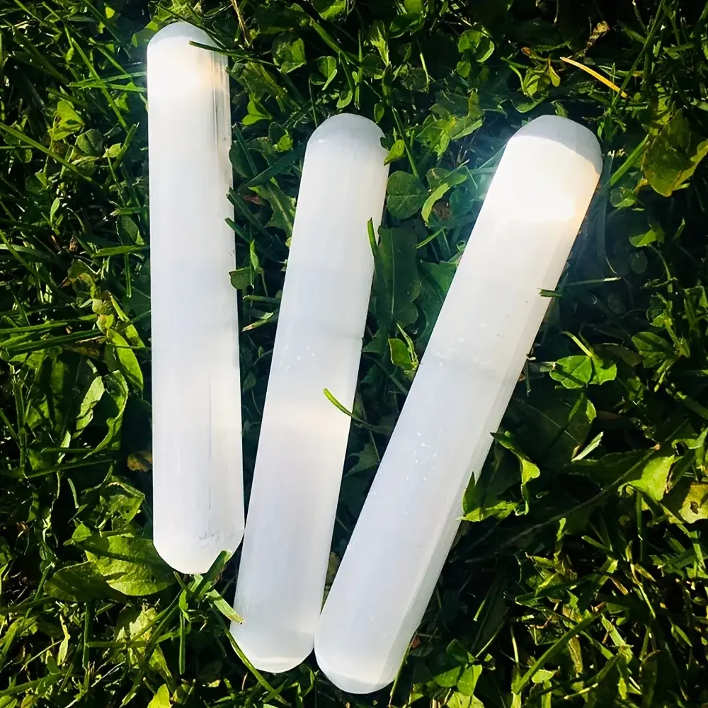 Selenite Crystal Massage Wand Polished Natural Healing Stone