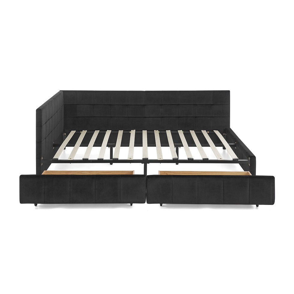 Thumbnail: Queen Size Storage Upholstered Tufted Bed Frame, Sofa Bed Frame With Comfortable