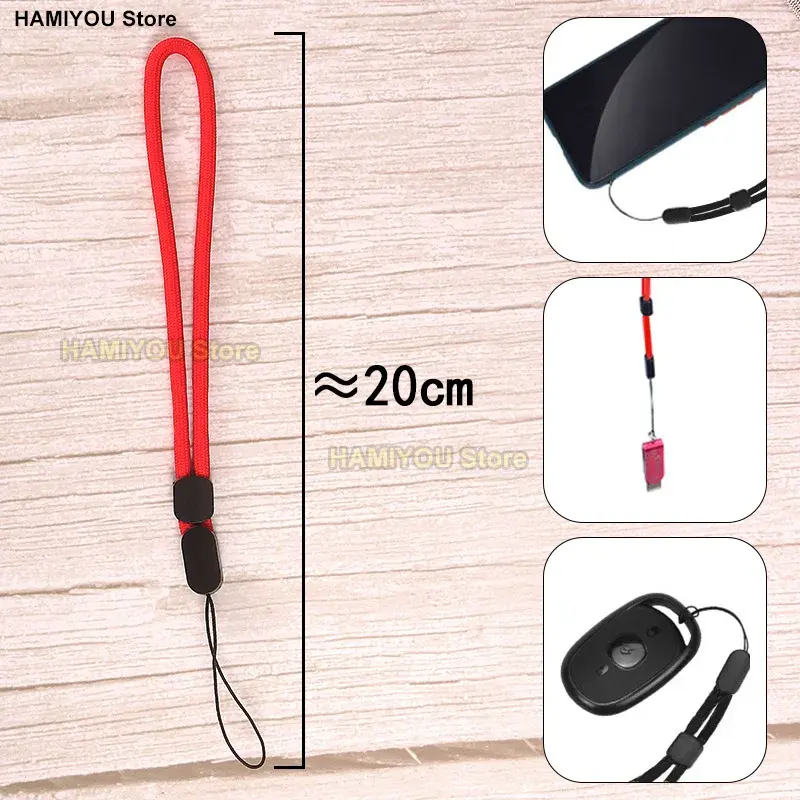 Thumbnail: Red Adjustable Mobile Phone Strap / Color Wrist Lanyard for USB Flash Drives