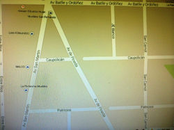 Calles referidas - Zona investigada