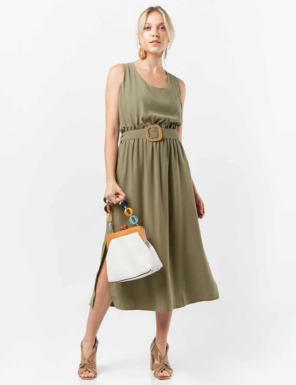 Vestido Midi Militar