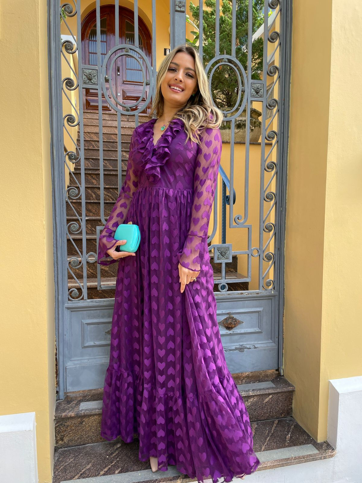 Vestido longo roxo