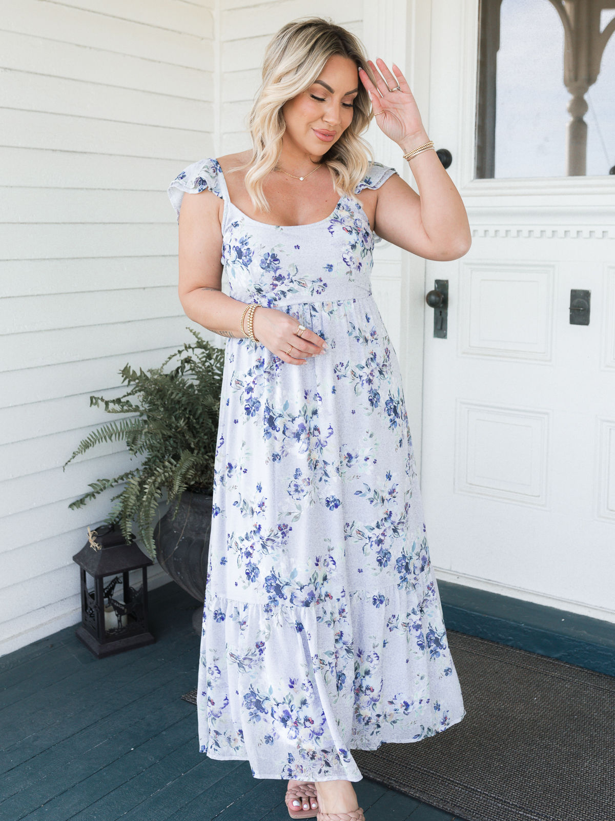 Cambri Floral Maxi Dress | Dusty Lilac
