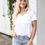 Thumbnail: Weekdays V-Neck Tee | White