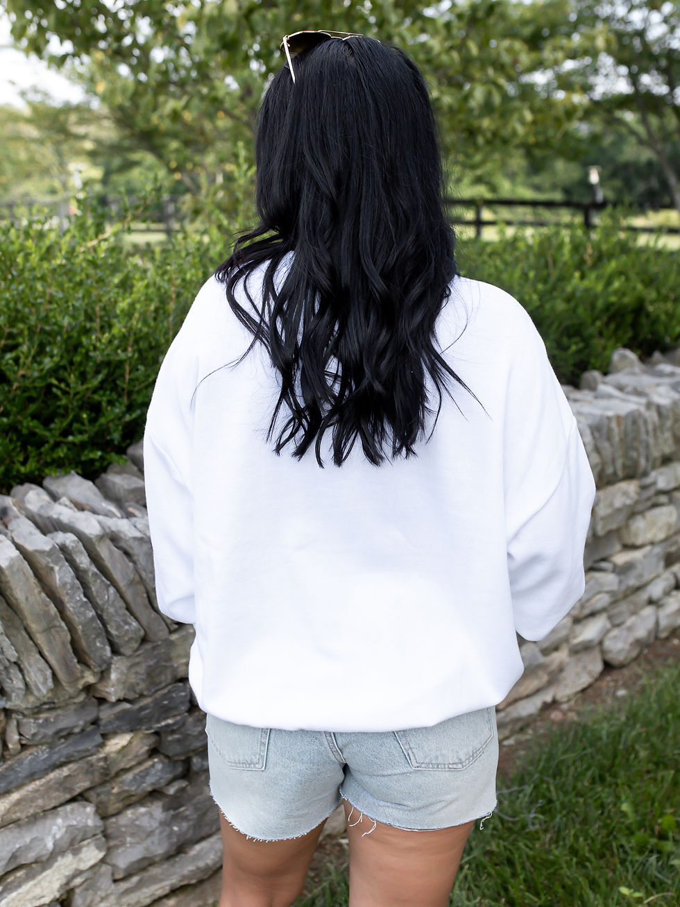 Thumbnail: Oversized USA Sweatshirt | White