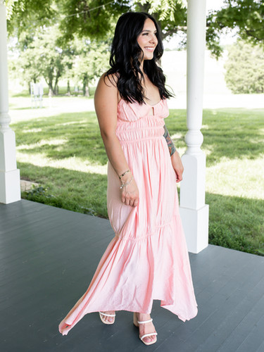 Jackie Dress | Muted Pink Peach | Hollie Ray