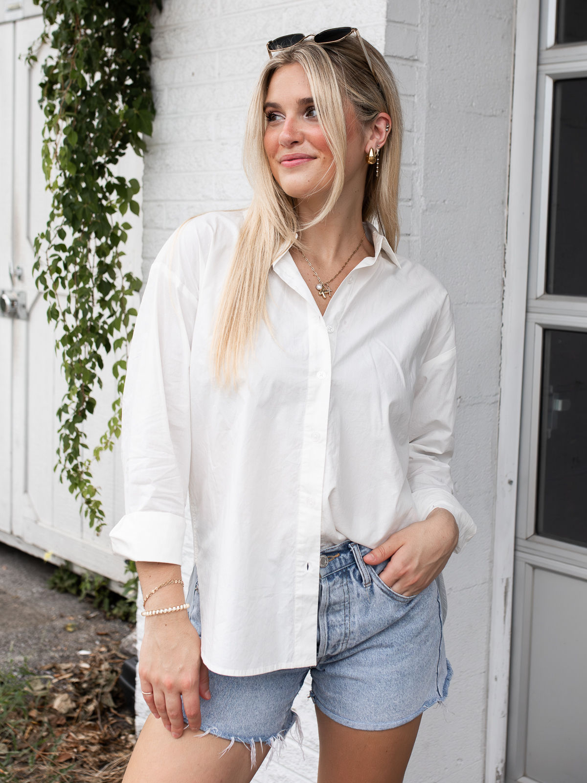 Elevated Poplin Shirt | White