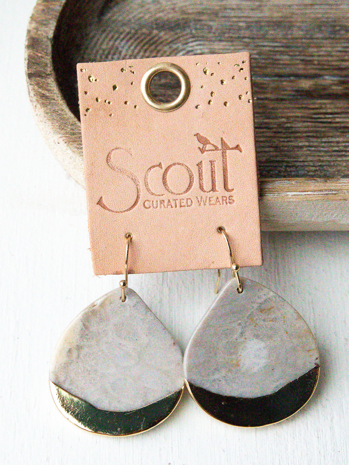 Stone Dipped Teardrop Earrings