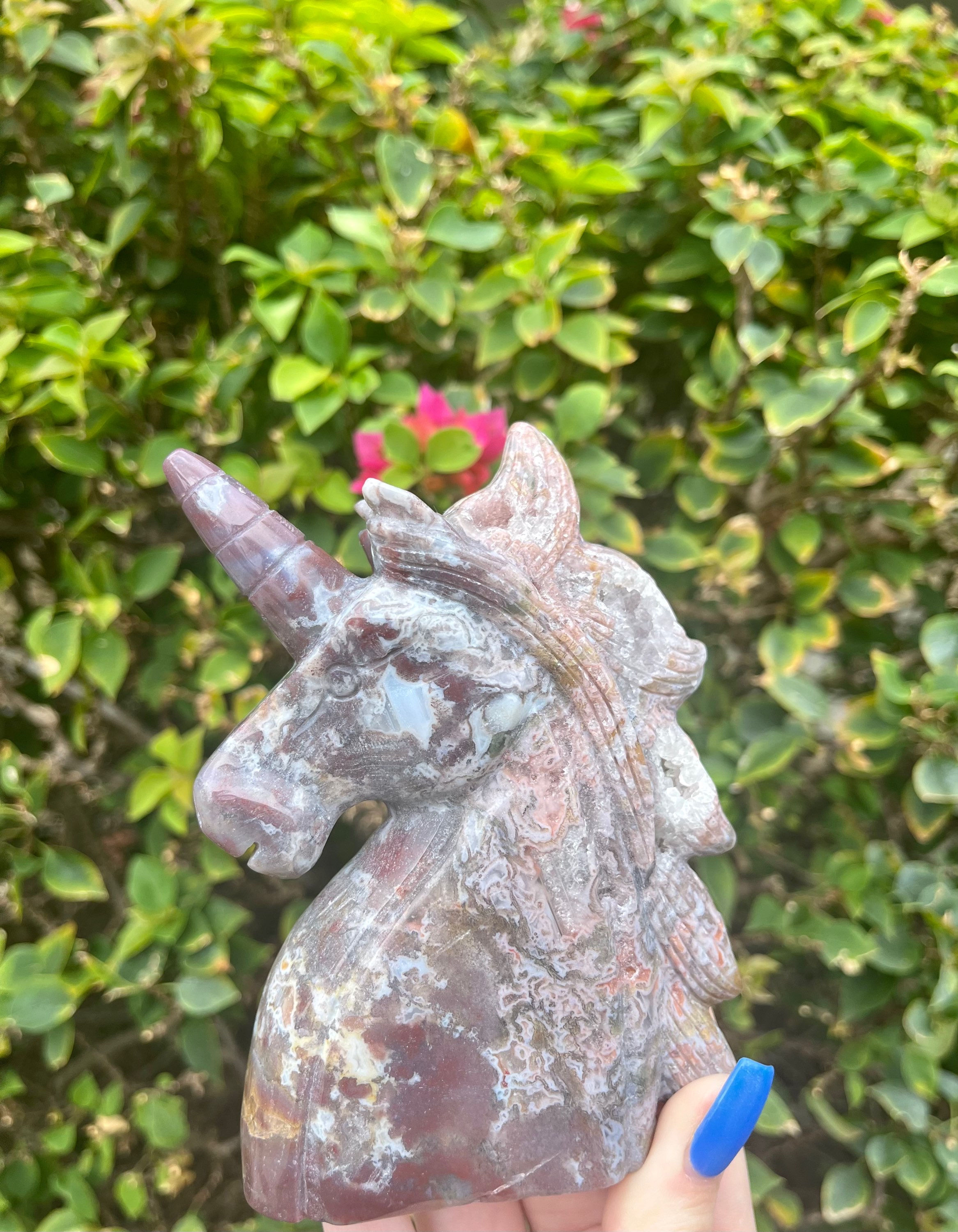 Ocean Jasper + Moss Agate Unicorn 