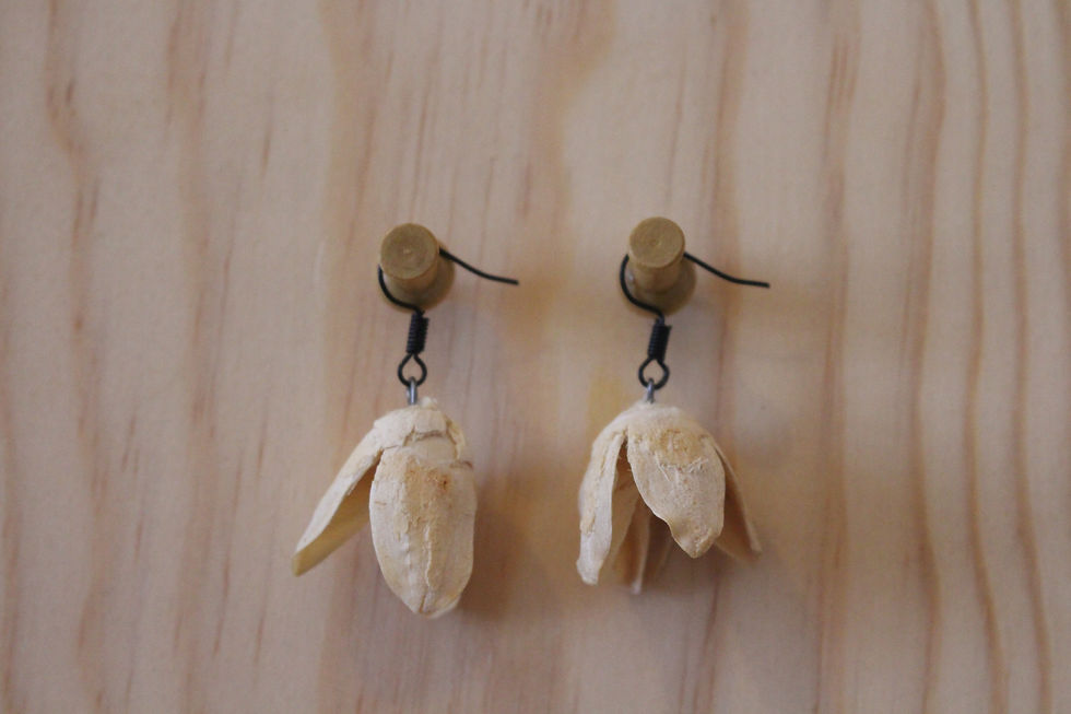 Dried flower caps (earrings)