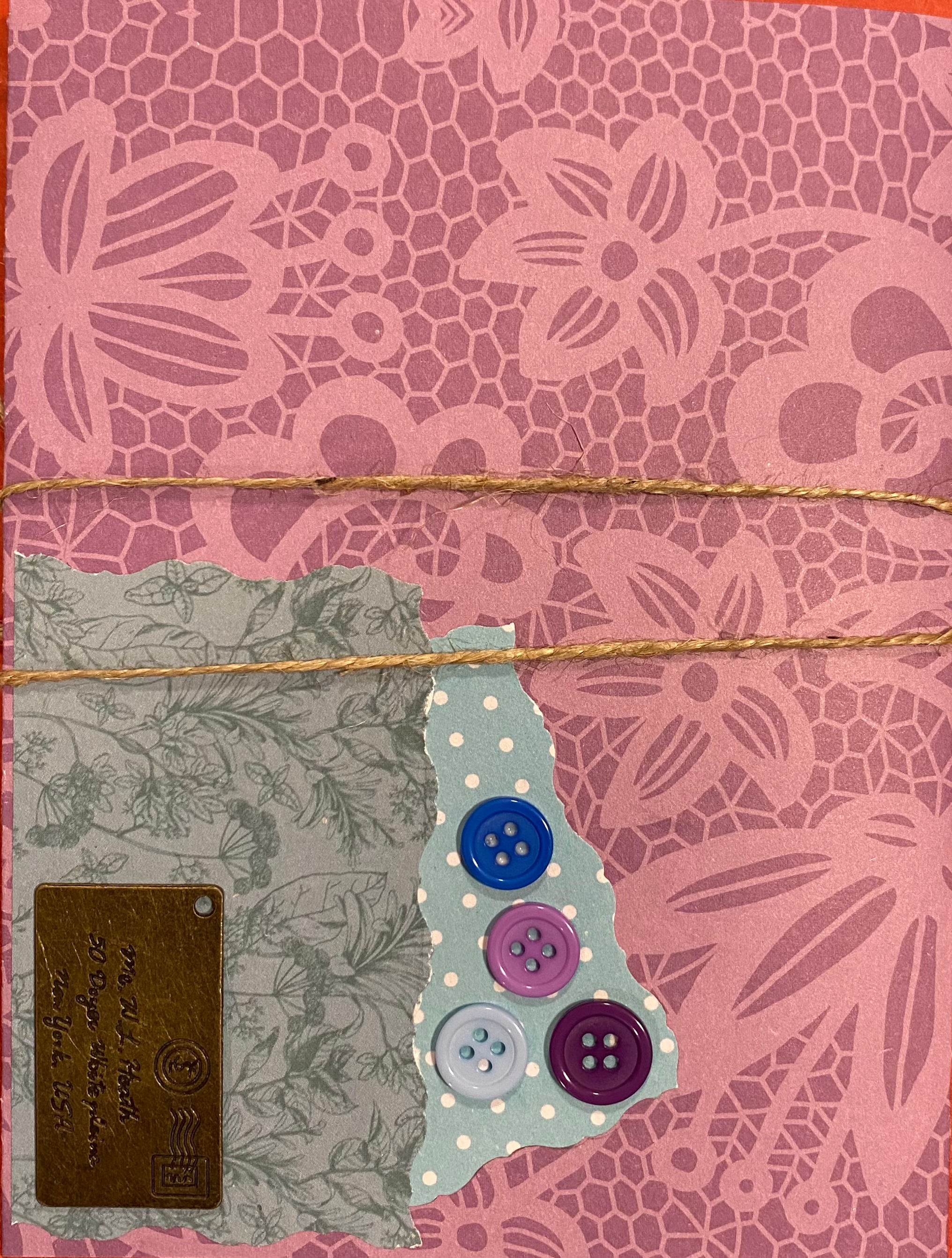 "Buttons" (envelope/gift card) - front view