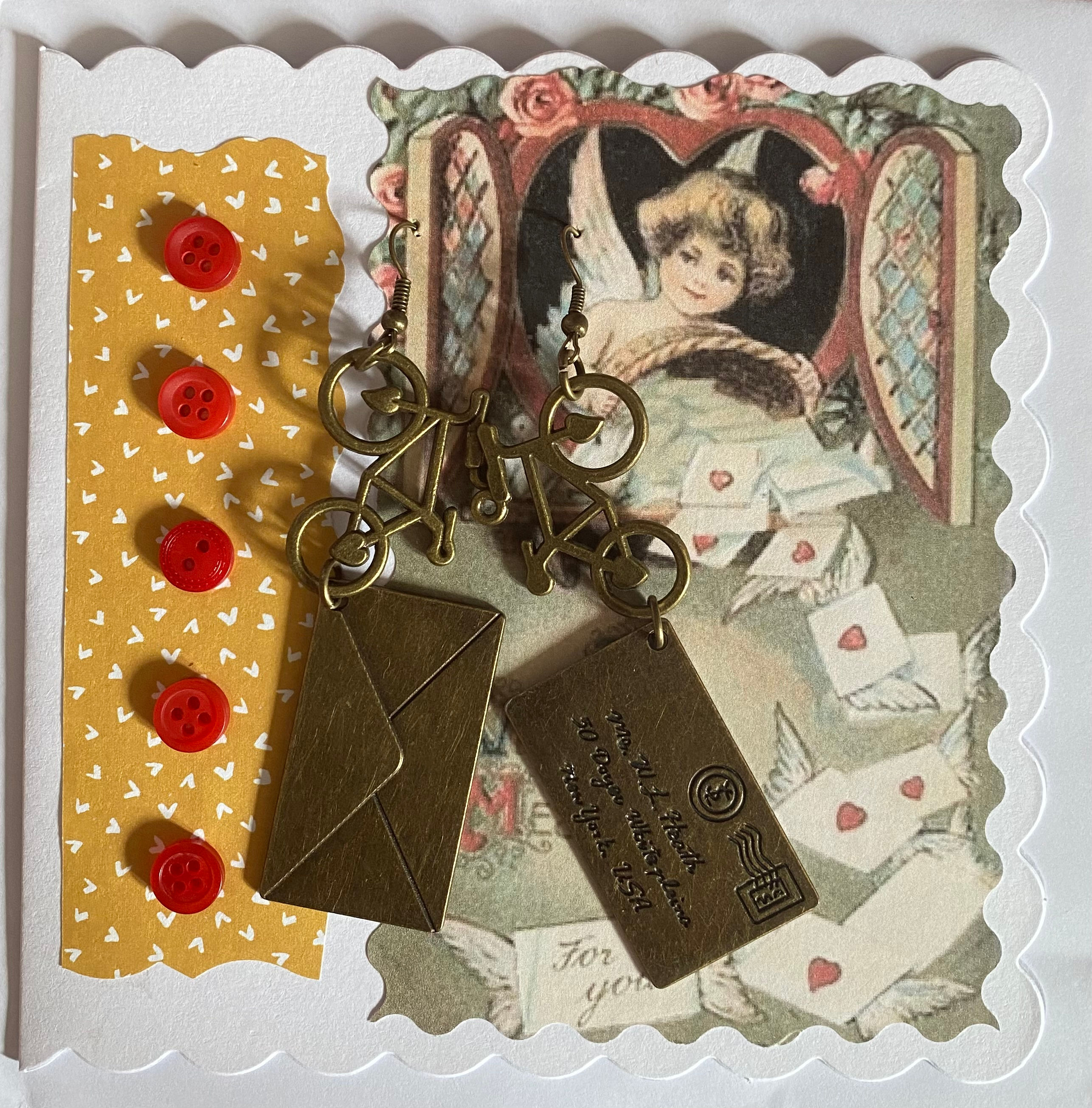 Earrings "Angelic post" + gift card