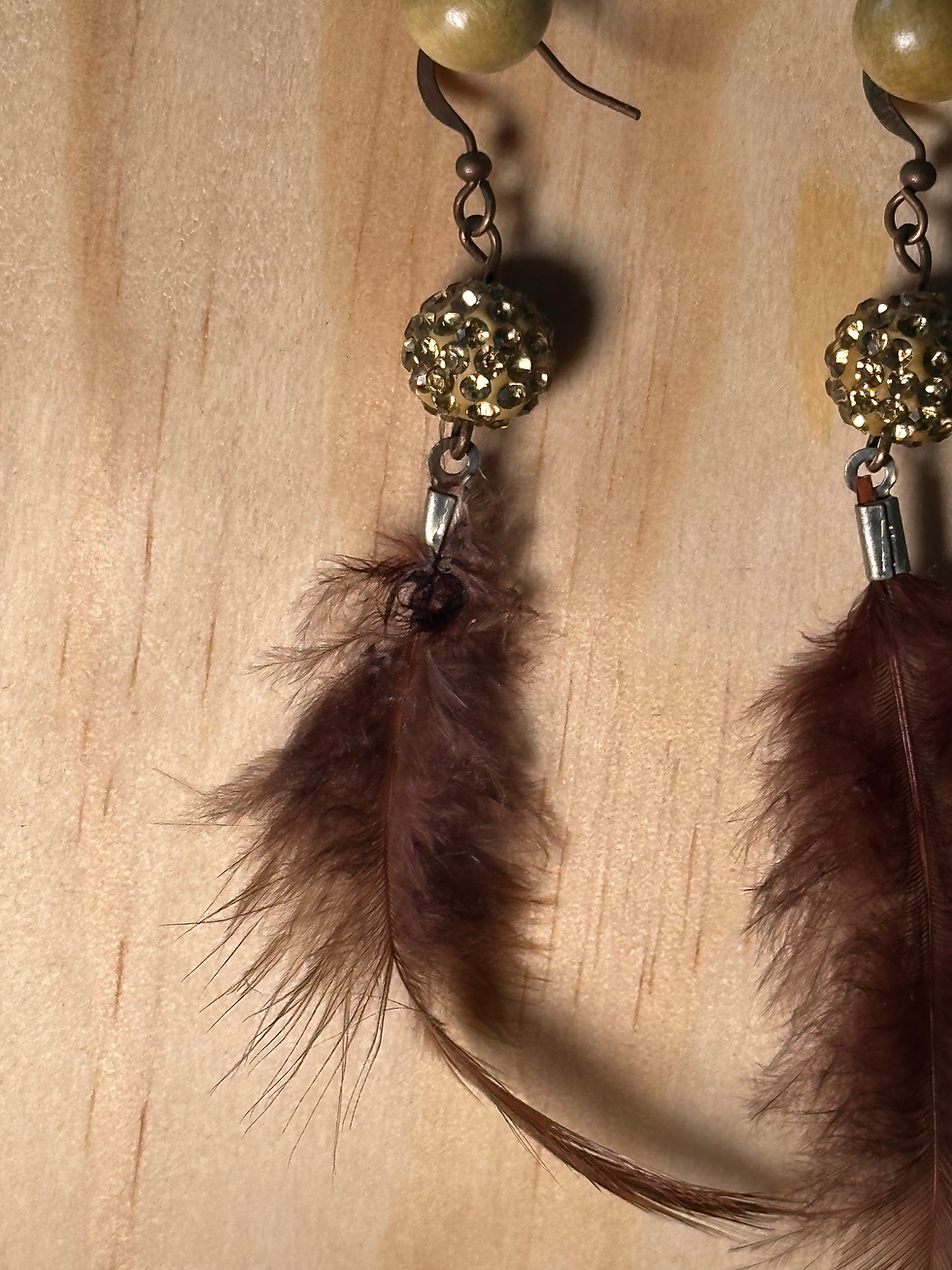 Thumbnail: Feathers collection - Chocolate (earrings)