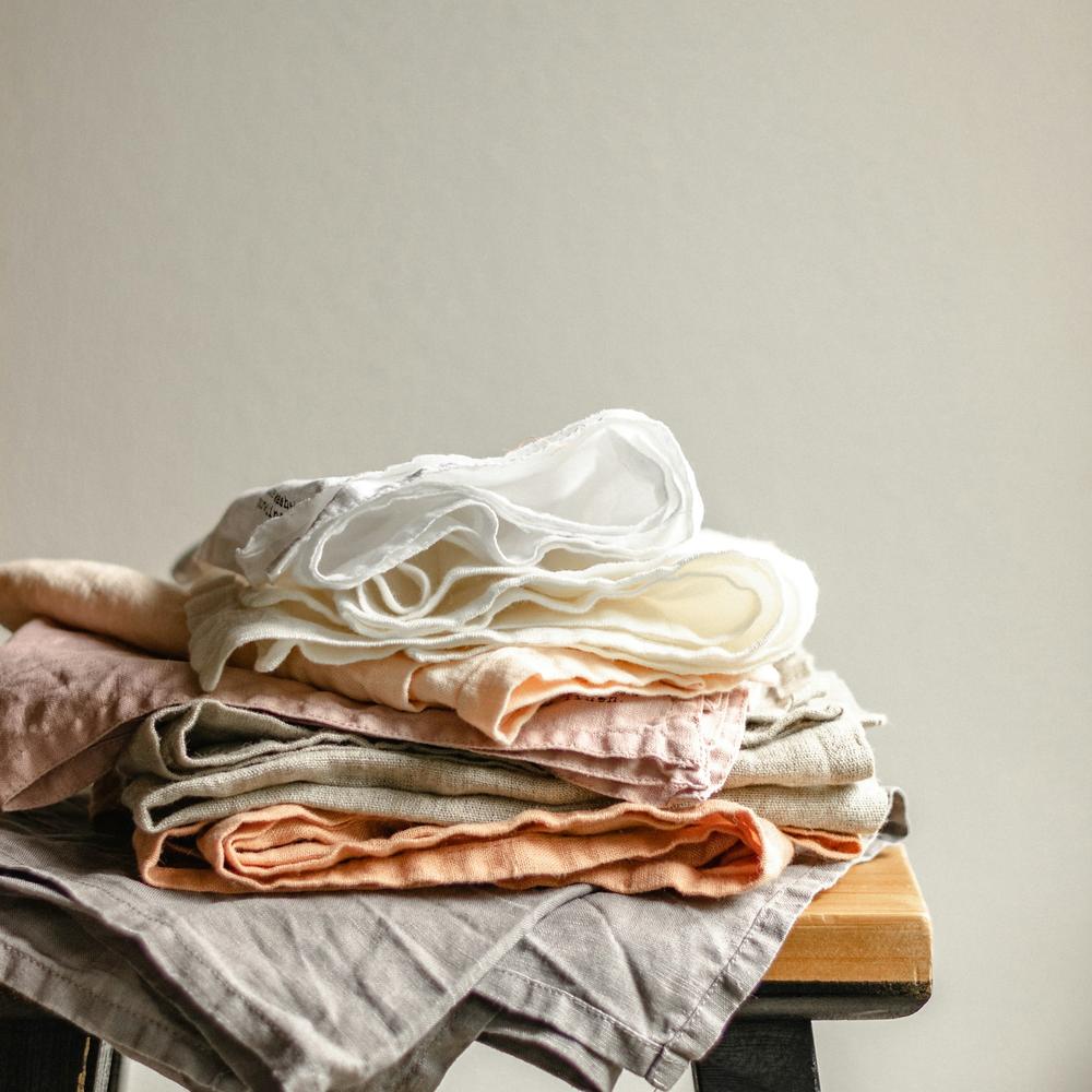 Folded spa linen