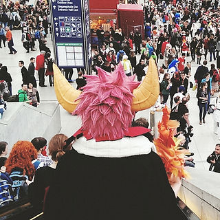 Costume with Spikey Hair and Horns